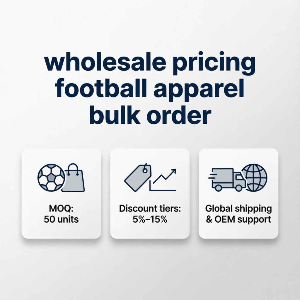 wholesale pricing football apparel bulk order